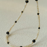 Natural Irregular Pearl Gradient Agate Necklace gembea jewelry