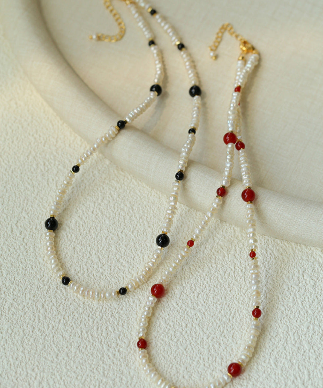 Natural Irregular Pearl Gradient Agate Necklace gembea jewelry