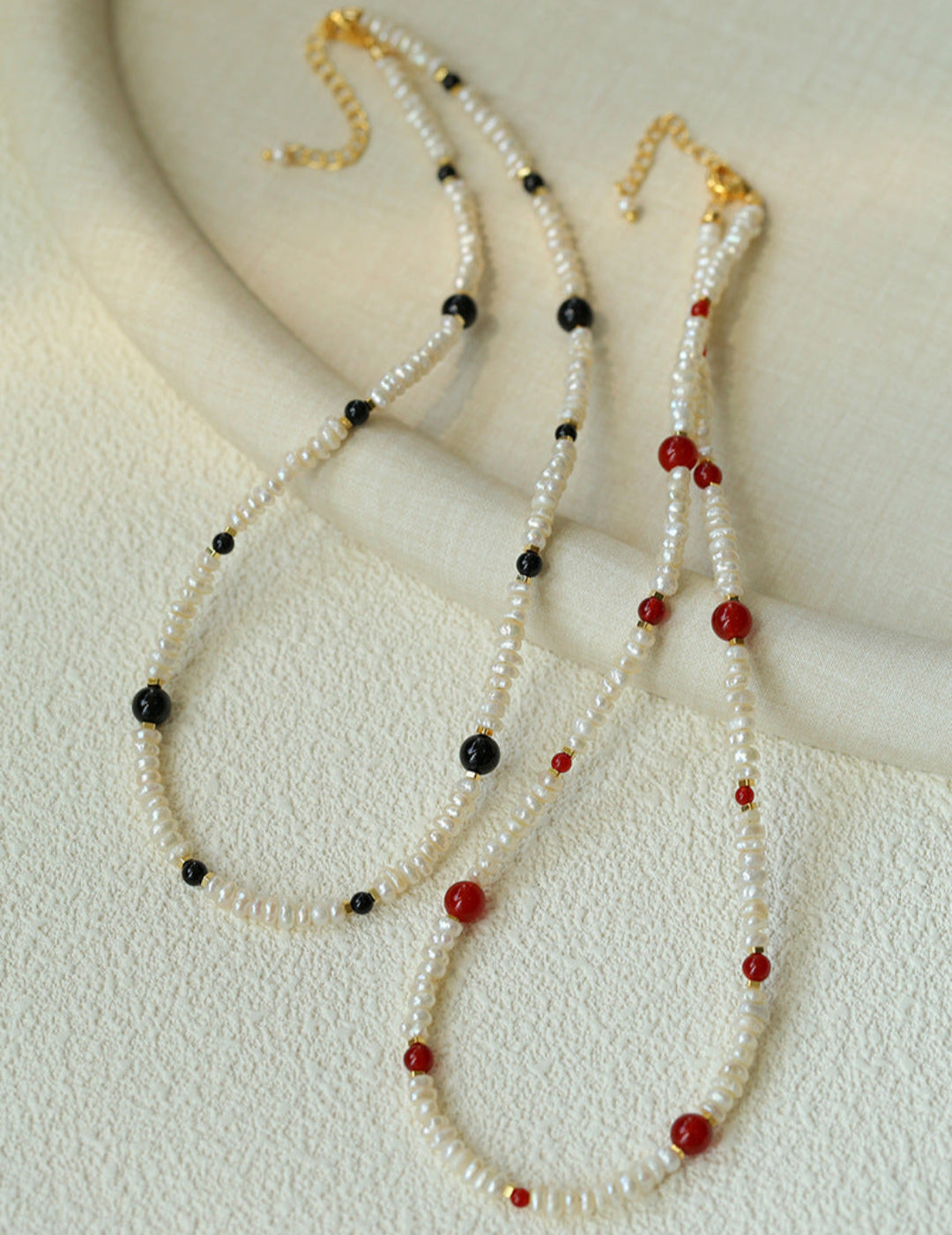 Natural Irregular Pearl Gradient Agate Necklace gembea jewelry