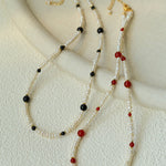 Natural Irregular Pearl Gradient Agate Necklace gembea jewelry