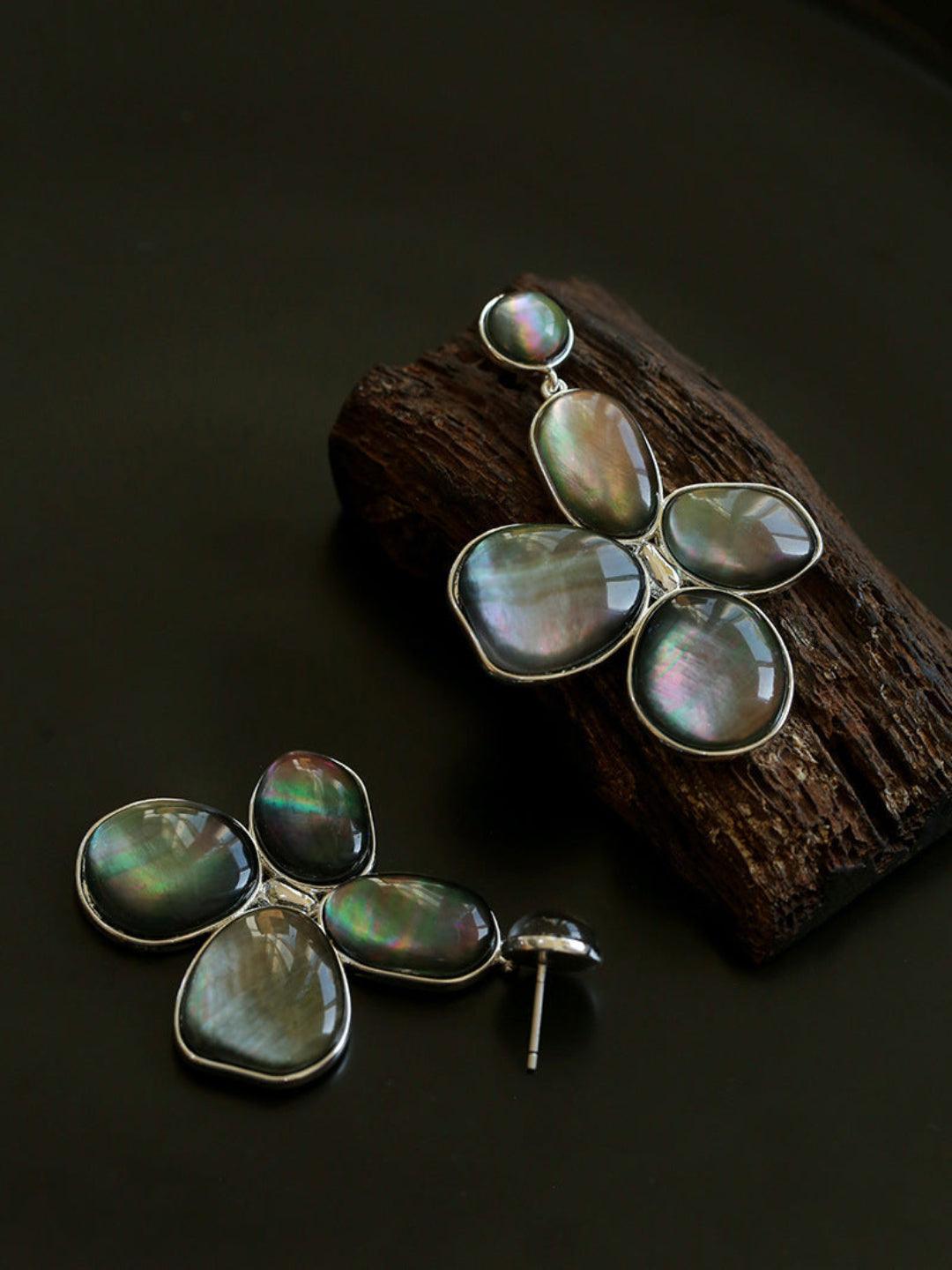 Natural Mother of Pearl Lilac Earrings - Gembea Jewelry