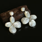 Natural Mother of Pearl Lilac Earrings - Gembea Jewelry