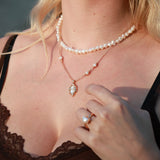 Natural Mother of Pearl Pendant Necklace gembea jewelry