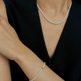 Natural Pearl Beaded Bracelet 3.5-4MM gembea jewelry