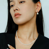 Natural Pearl Beaded Necklace 3.5-4MM gembea jewelry