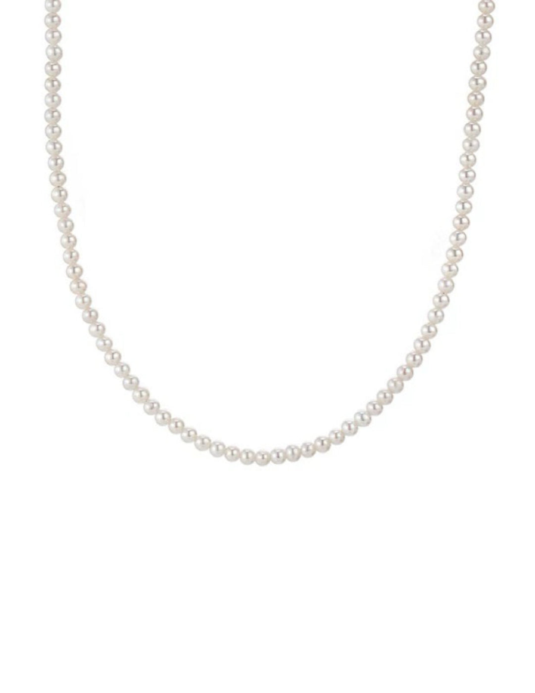 Natural Pearl Beaded Necklace 3.5-4MM gembea jewelry1