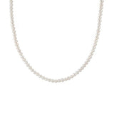 Natural Pearl Beaded Necklace 3.5-4MM gembea jewelry1