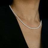 Natural Pearl Beaded Necklace 3.5-4MM gembea jewelry