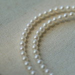 Natural Pearl Beaded Necklace 3.5-4MM gembea jewelry