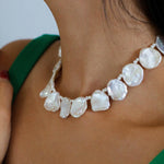 Natural Baroque Petal Pearl Necklace - Gembea Jewelry