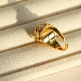 Natural Round Baroque Pearl Open Ring - Gembea Jewelry