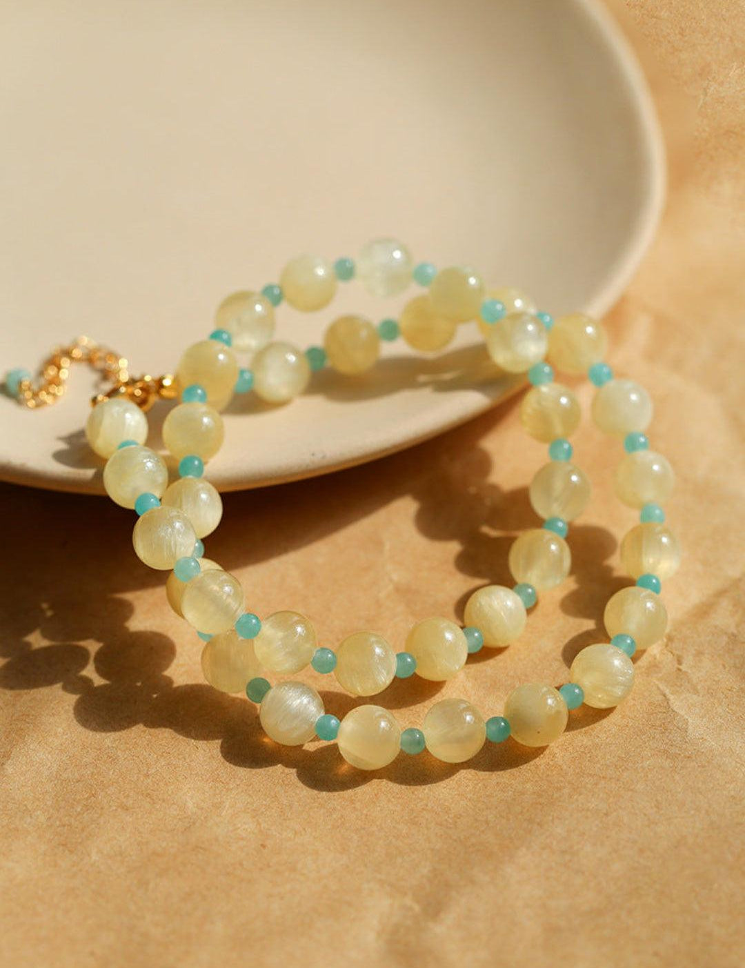 Spring Heartbeat Rose Red Gemstone Necklace - Gembea Jewelry