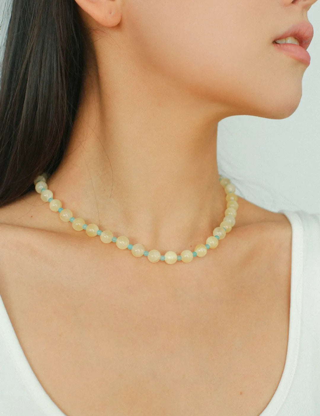 Spring Heartbeat Rose Red Gemstone Necklace - Gembea Jewelry