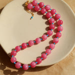 Spring Heartbeat Rose Red Gemstone Necklace - Gembea Jewelry