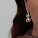 Nice Freshwater Pearl Drop Earrings-Champagne gembea jewelry