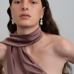 Nice Freshwater Pearl Drop Earrings-Champagne gembea jewelry