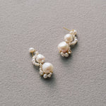 Nice Freshwater Pearl Drop Earrings-White gembea jewelry