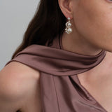 Nice Freshwater Pearl Drop Earrings-White gembea jewelry