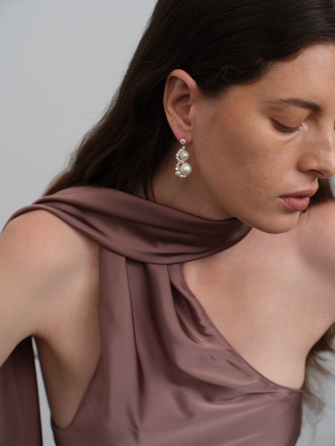 Nice Freshwater Pearl Drop Earrings-White gembea jewelry