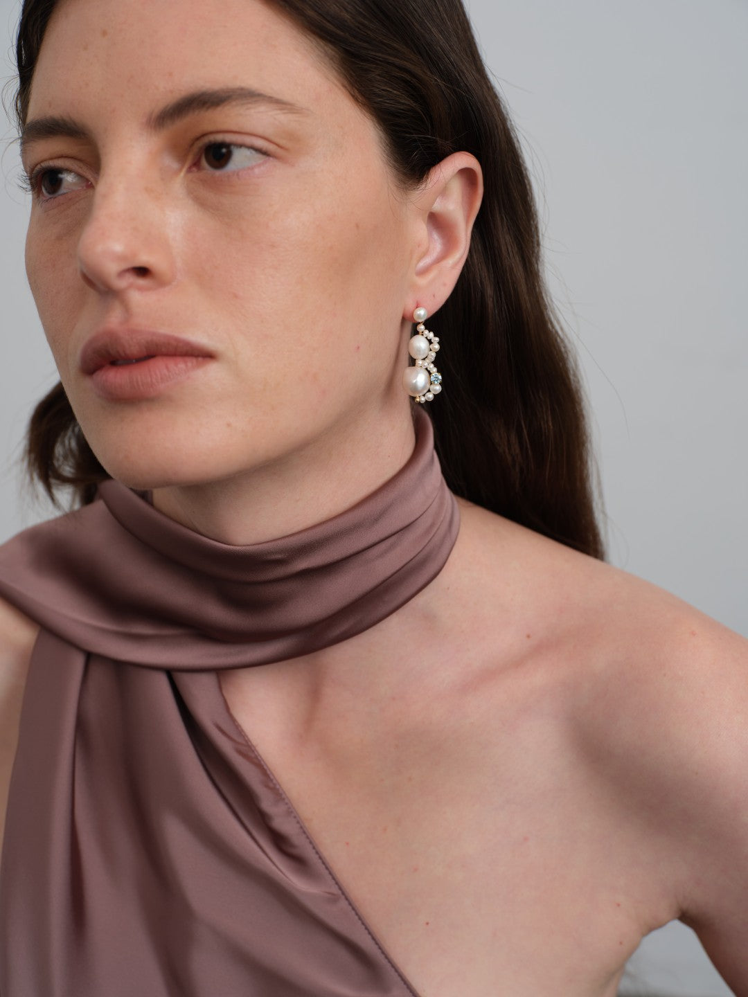 Nice Freshwater Pearl Drop Earrings-Blue gembea jewelry