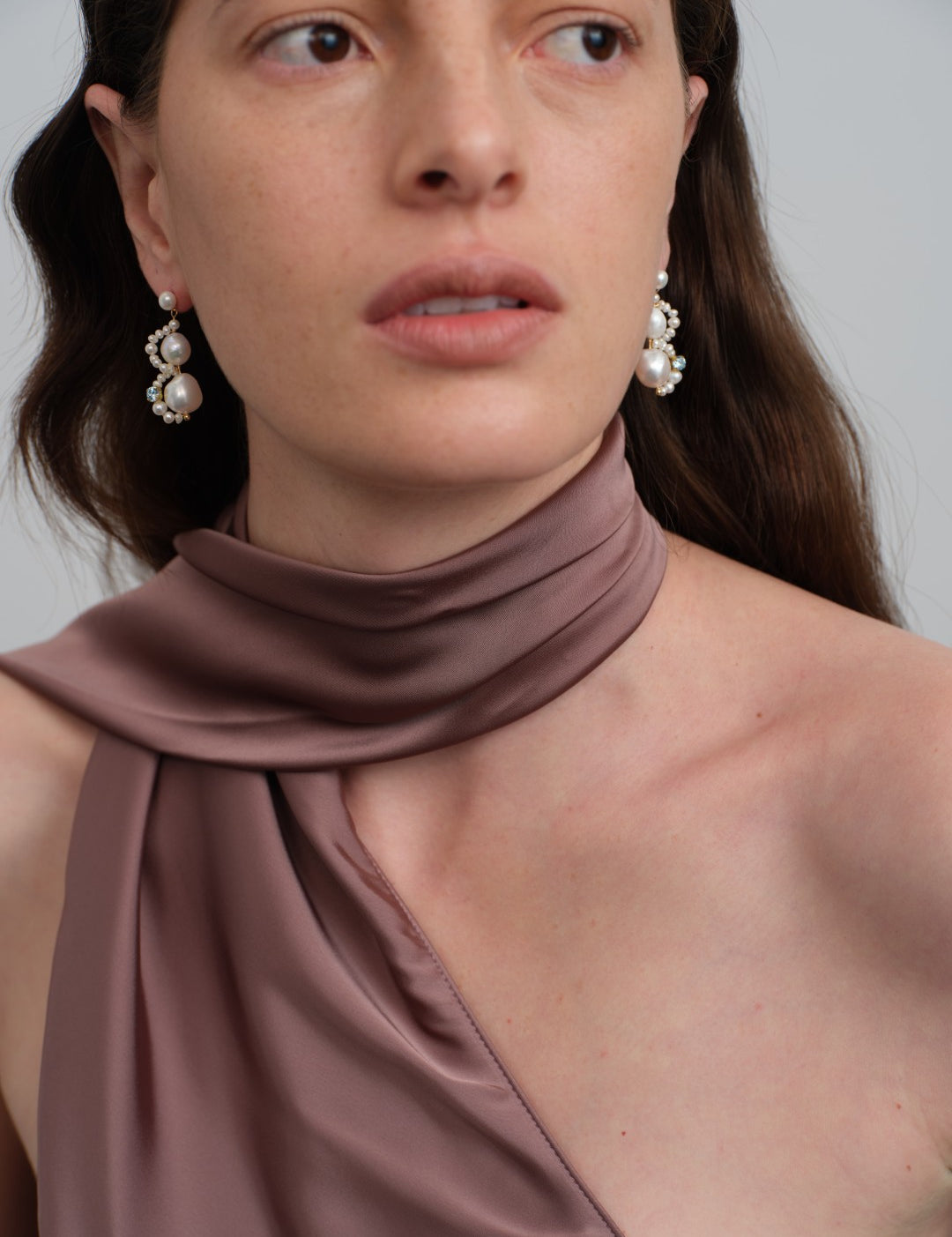 Nice Freshwater Pearl Drop Earrings-Blue gembea jewelry