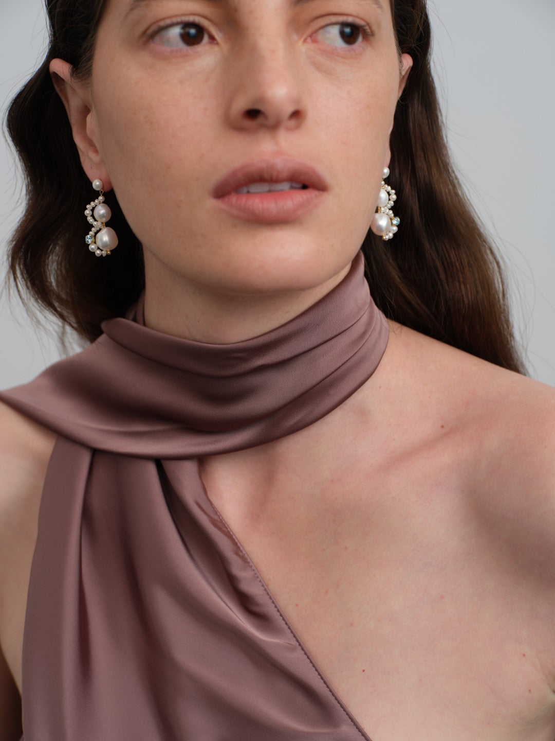 Nice Freshwater Pearl Drop Earrings-Blue gembea jewelry