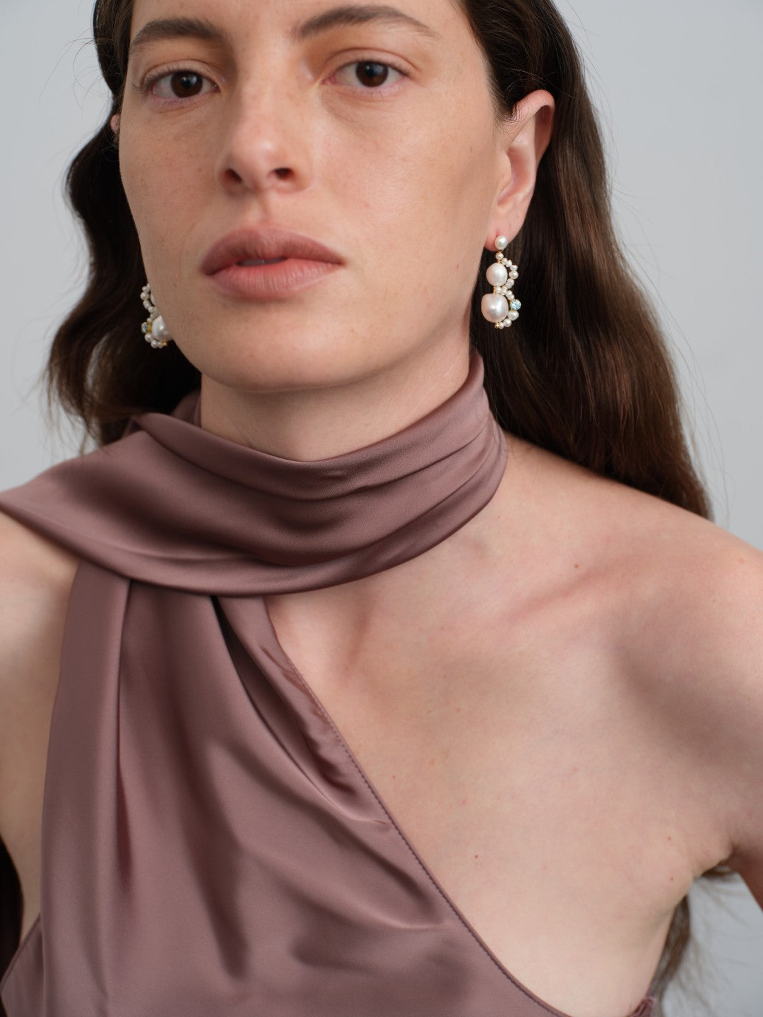 Nice Freshwater Pearl Drop Earrings-Blue gembea jewelry