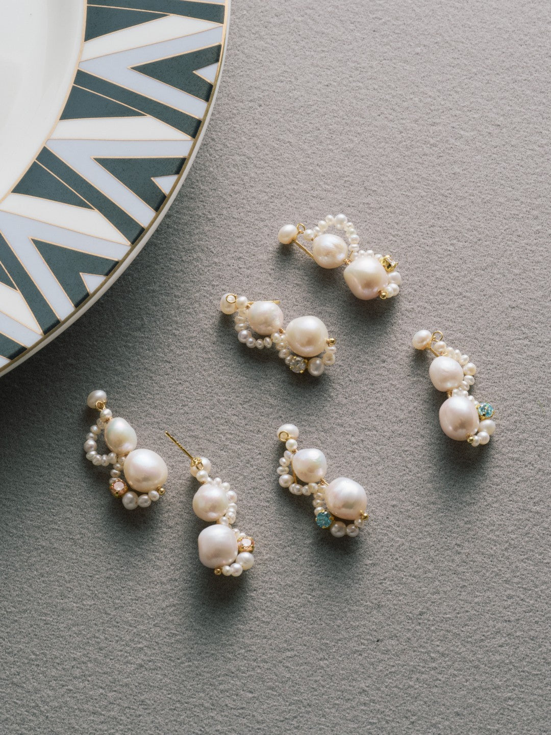 Nice Freshwater Pearl Drop Earrings-Champagne gembea jewelry
