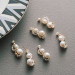 Nice Freshwater Pearl Drop Earrings-Champagne gembea jewelry