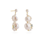 Nice Freshwater Pearl Drop Earrings-White gembea jewelry