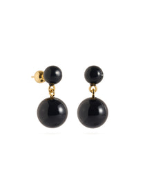 Nightshade Berry Black Agate Drop Earrings gembea jewelry