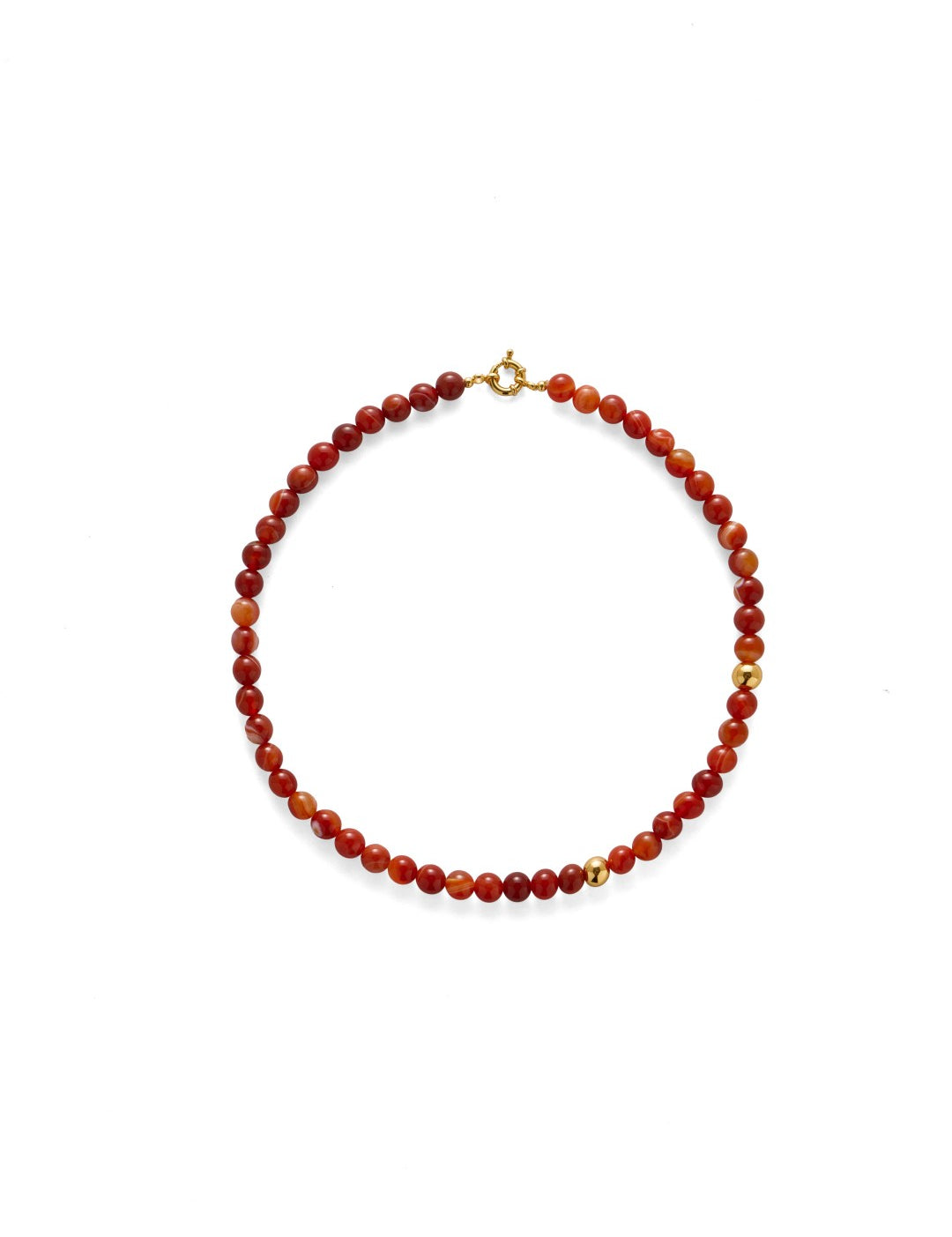 Nightshade Berry Striped Red Agate Necklace gembea jewelry