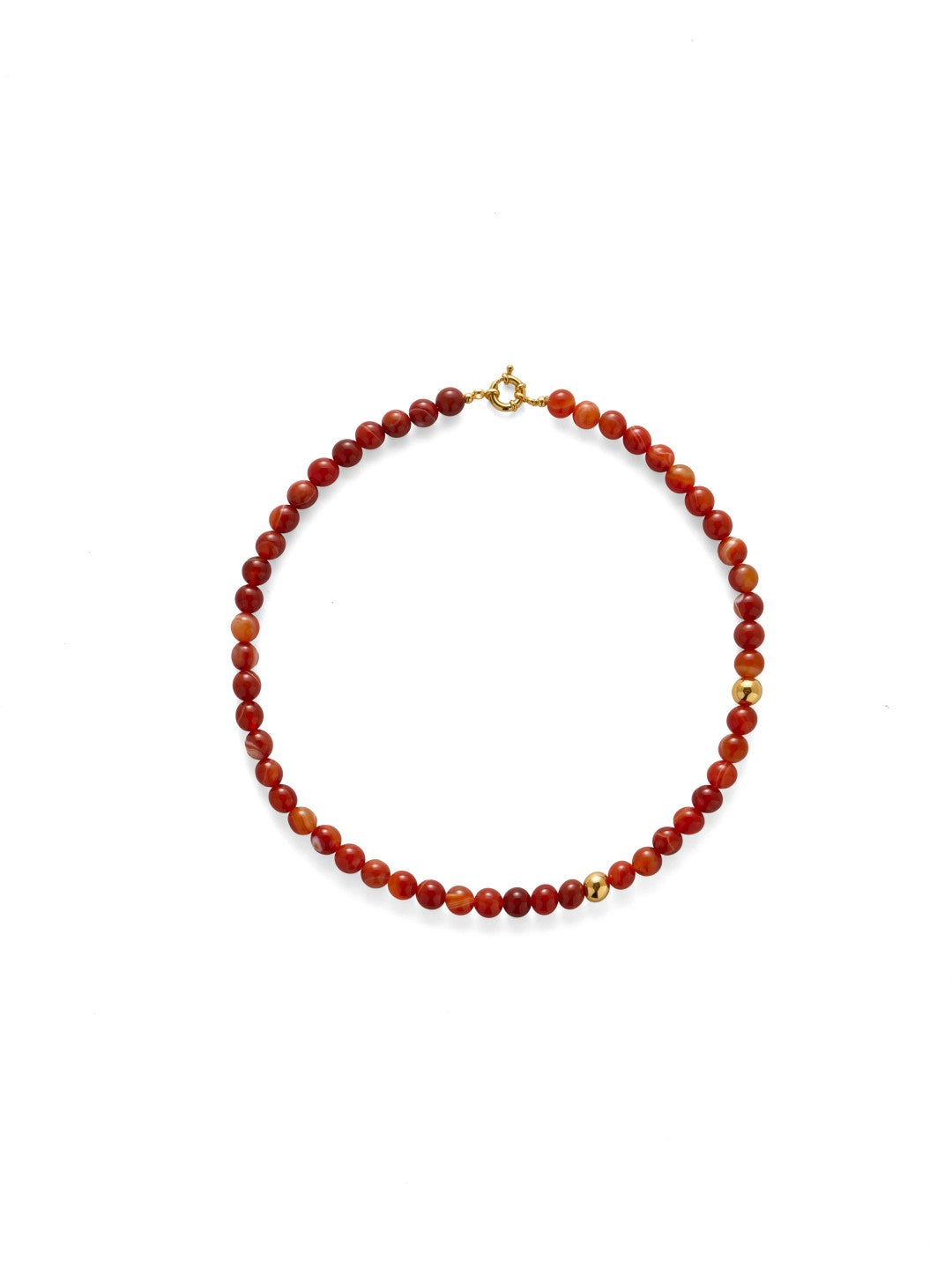 Nightshade Berry Striped Red Agate Necklace gembea jewelry