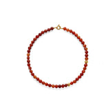 Nightshade Berry Striped Red Agate Necklace gembea jewelry
