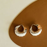 Enamel Glazed Hoop Earrings