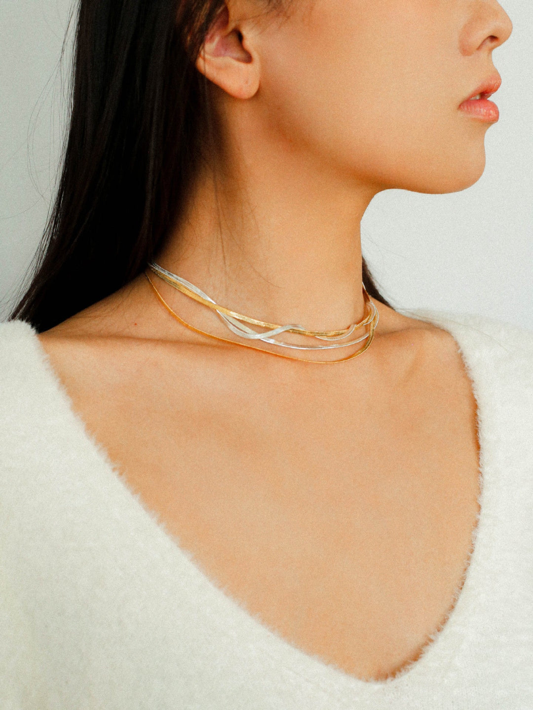 Spring Heartbeat Snake Bone Chain Necklace