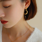 S925 Silver Moon Drop Earrings