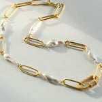 Baroque Pearl Chain Necklace