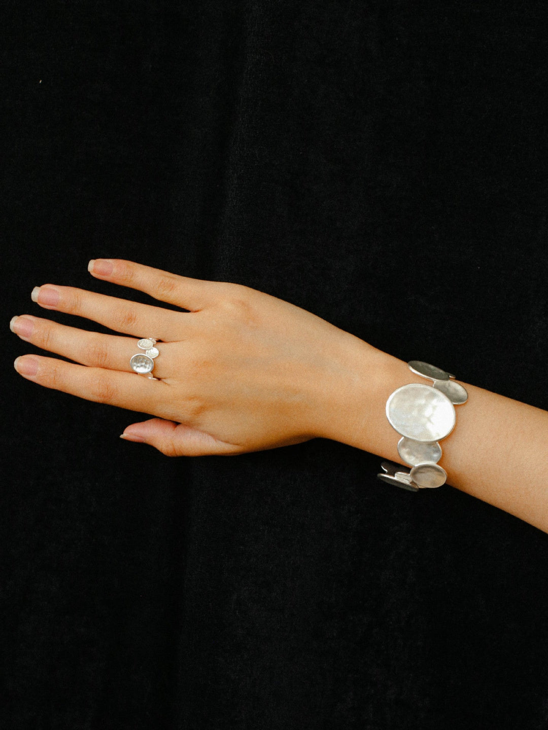 Round Spoon Burnt White Bangle Bracelet