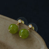 Green Grape Gemstone Earrings