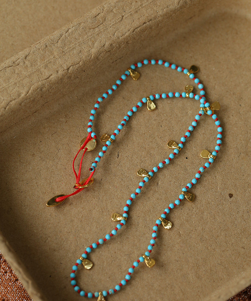 Bohemian-style Hand-woven Natural Stone Necklace Gembea Jewelry