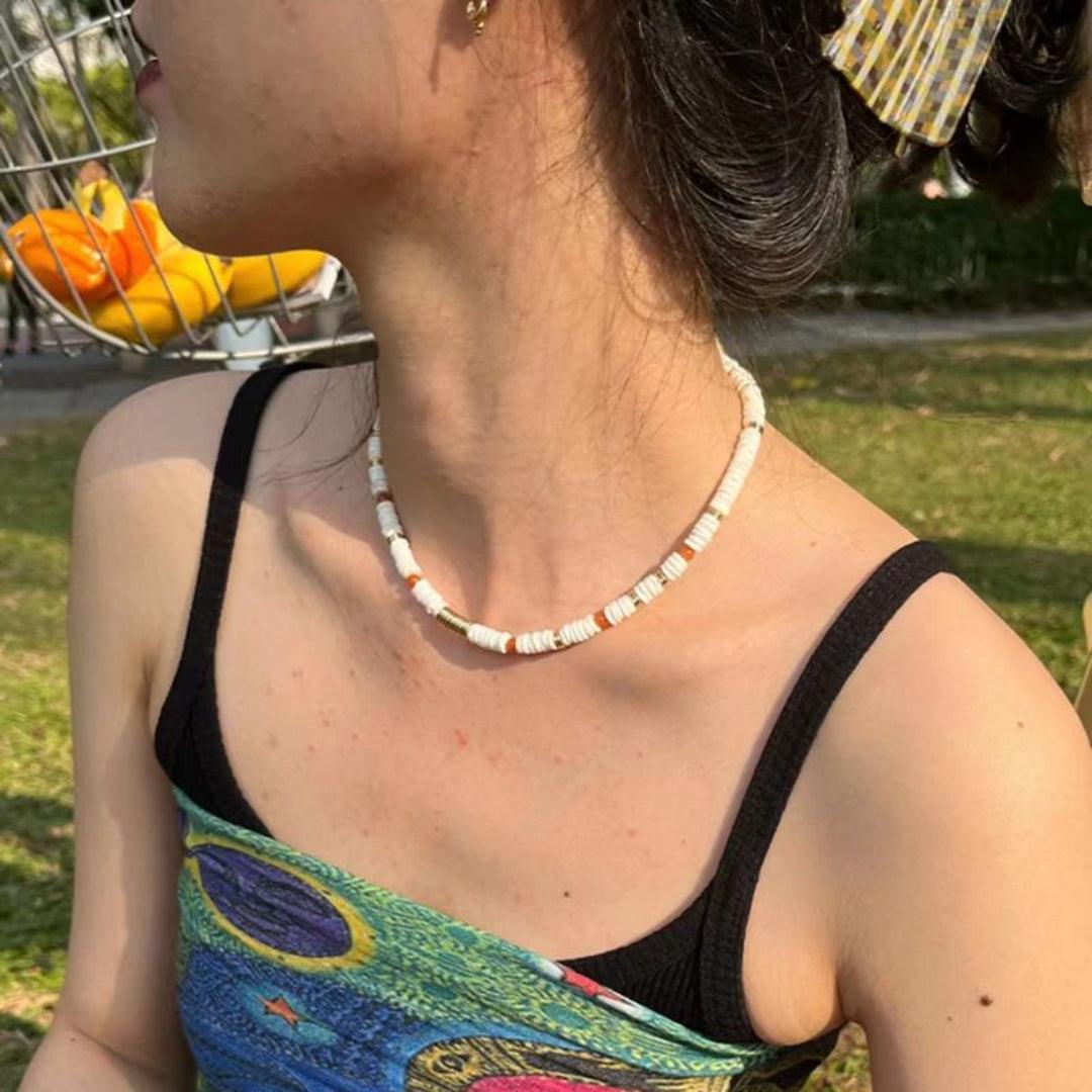 Sea's Embrace Series Stone Shell Necklace - Gembea Jewelry