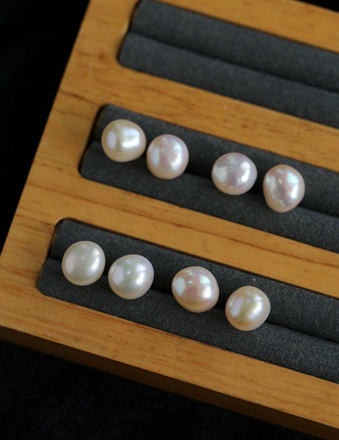 Baroque Pearl Stud Earrings - Gembea Jewelry