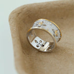 Hollowed-out Cross-flower Silver Ring-Gembea Jewelry