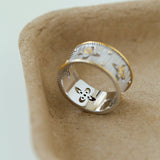 Hollowed-out Cross-flower Silver Ring-Gembea Jewelry