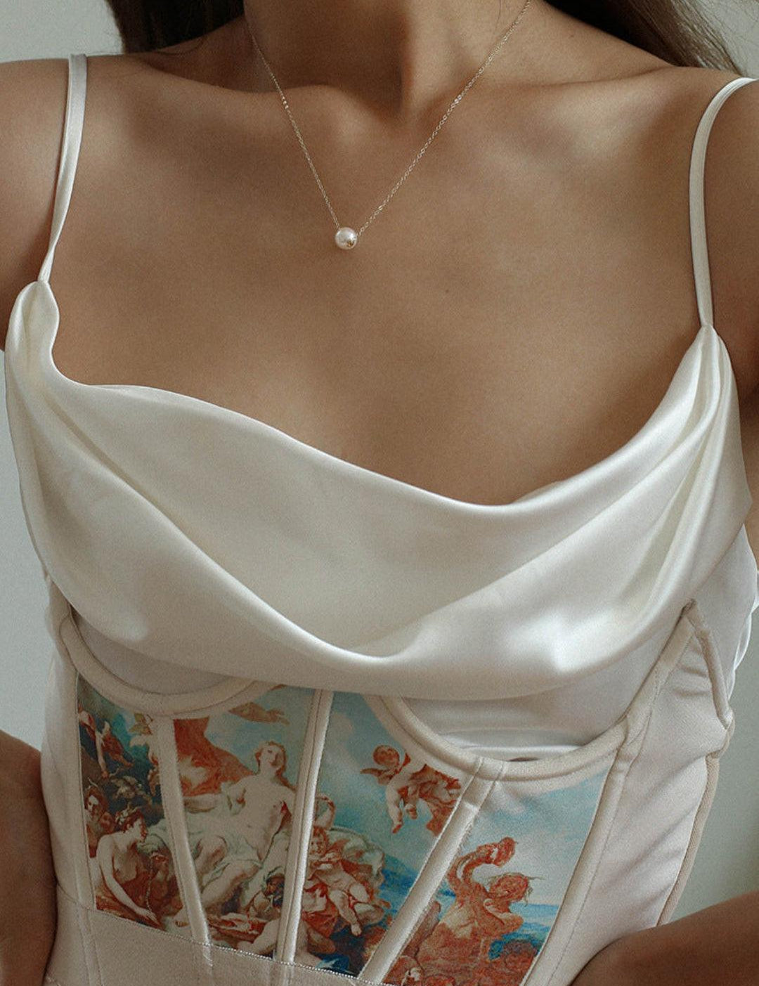 Love and the City C Model Chain Pearl Necklace - Gembea Jewelry