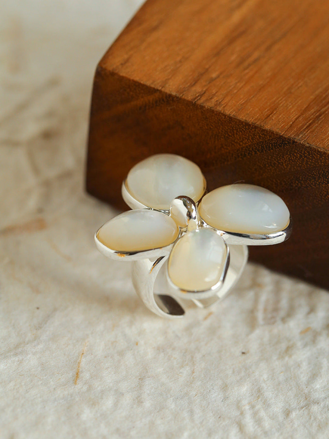 Natural Mother of Pearl Lilac Ring