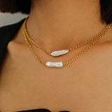 Pipa Baroque Pearl Necklace