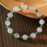 Spring Heartbeat Green Agate Bracelet