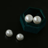 Flying Saucer Cotton Pearl Stud Earrings